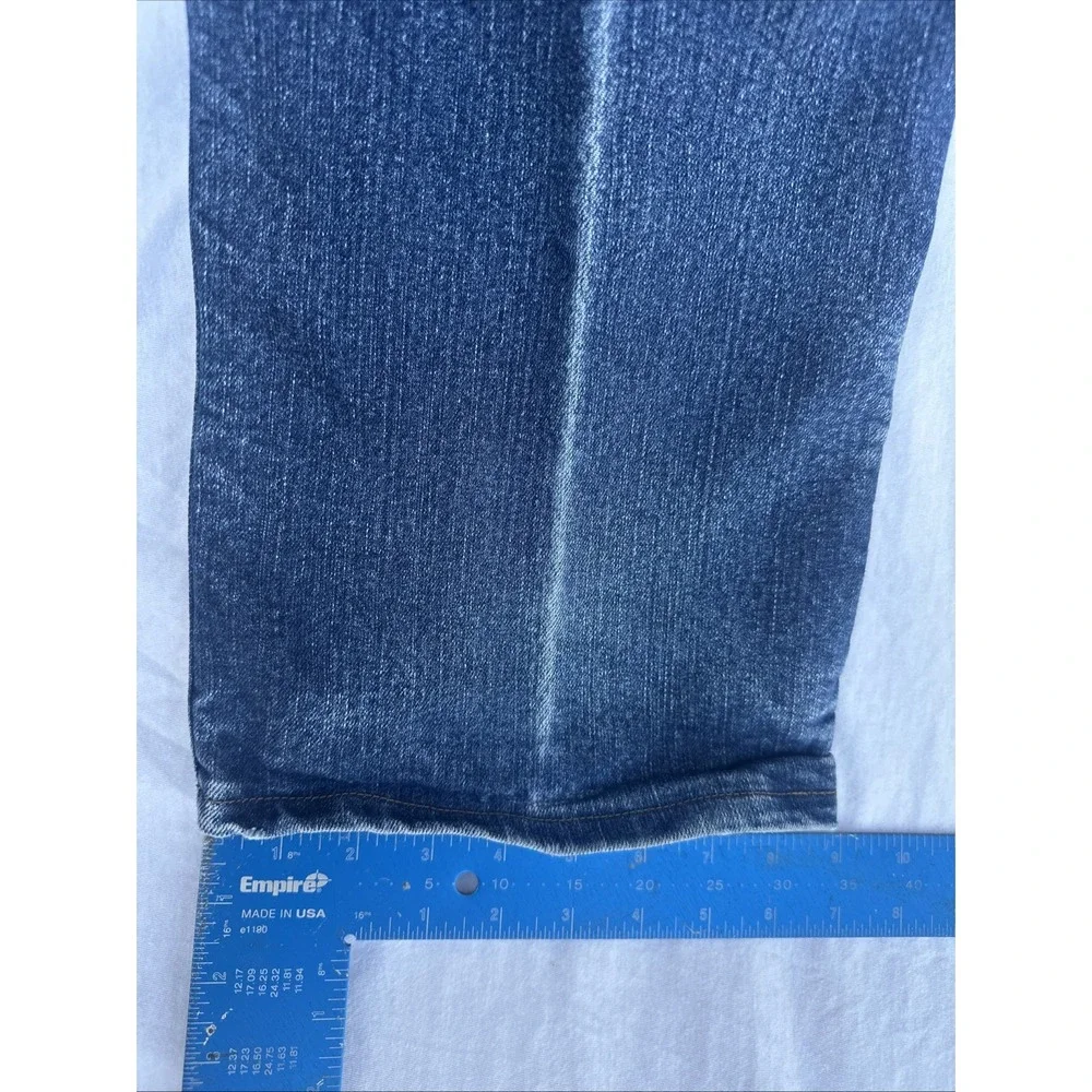 Lot of Origin Maine Jeans Men Blue Sz 40x30 Embroidered Logo Distressed USA Made